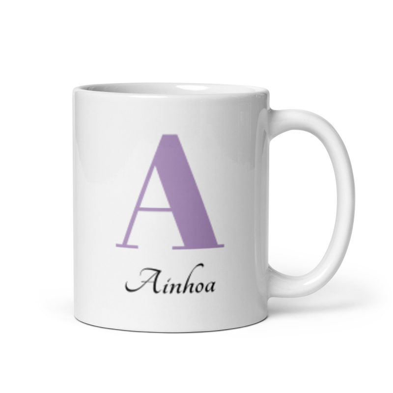 Taza con el nombre Ainhoa, ideal para regalos