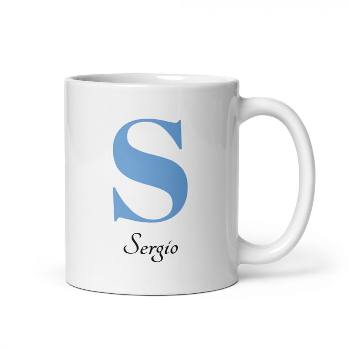 Taza con el nombre Sergio, ideal para regalos