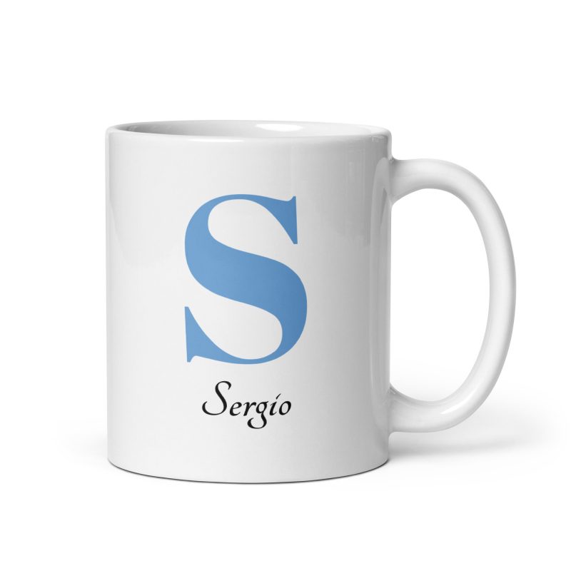 Taza con el nombre Sergio, ideal para regalos
