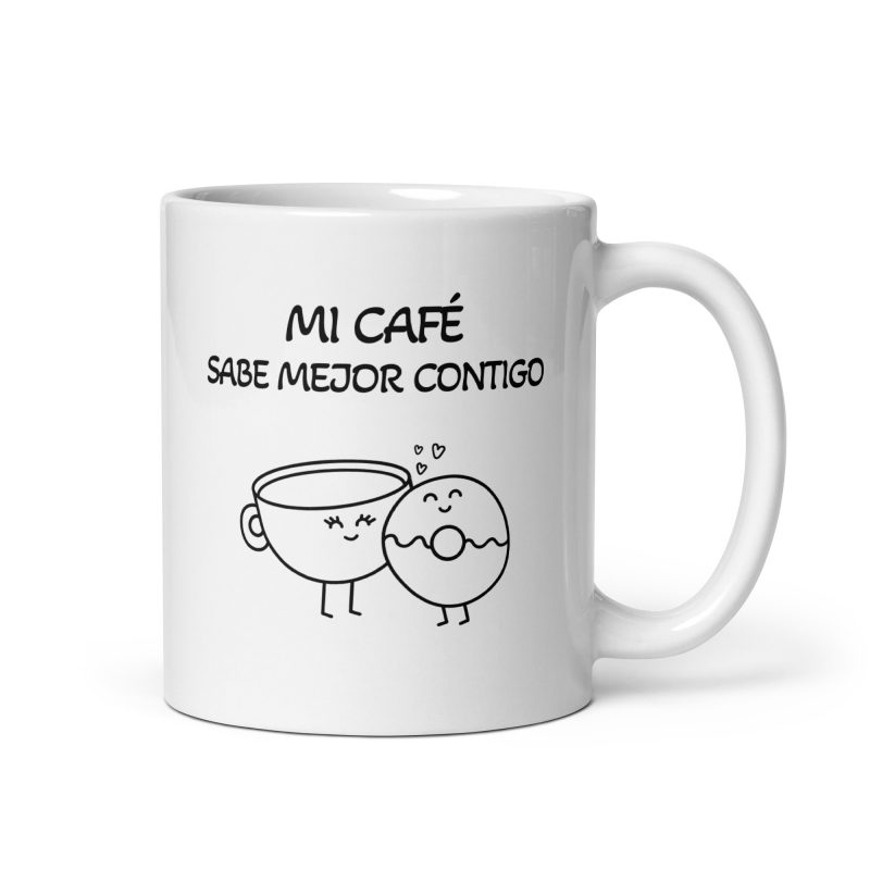 Taza regalo mi café sabe mejor contigo