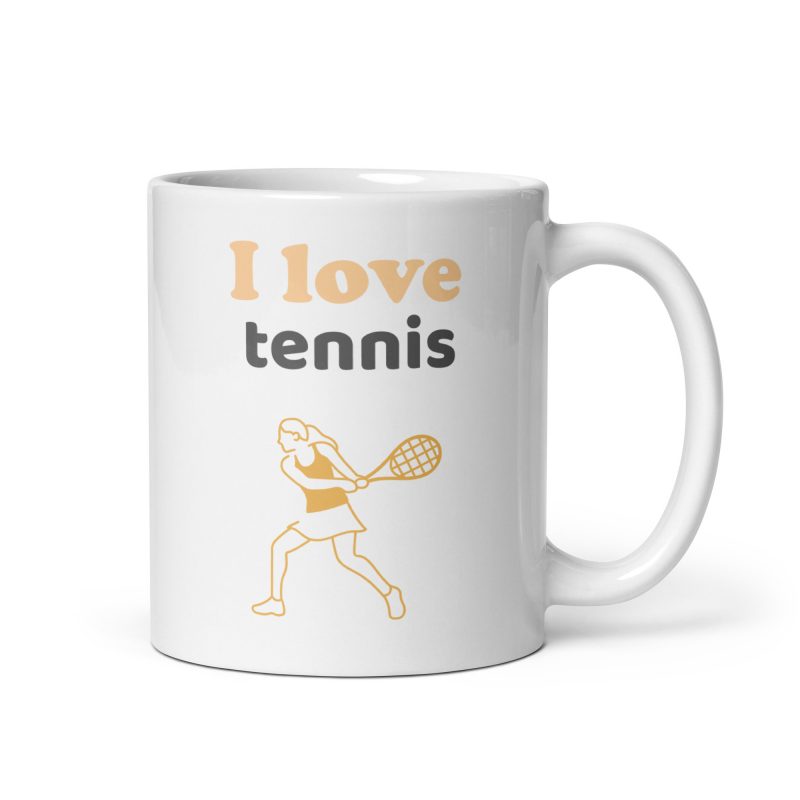 Taza I love tennis, regalo para jugadoras de tenis
