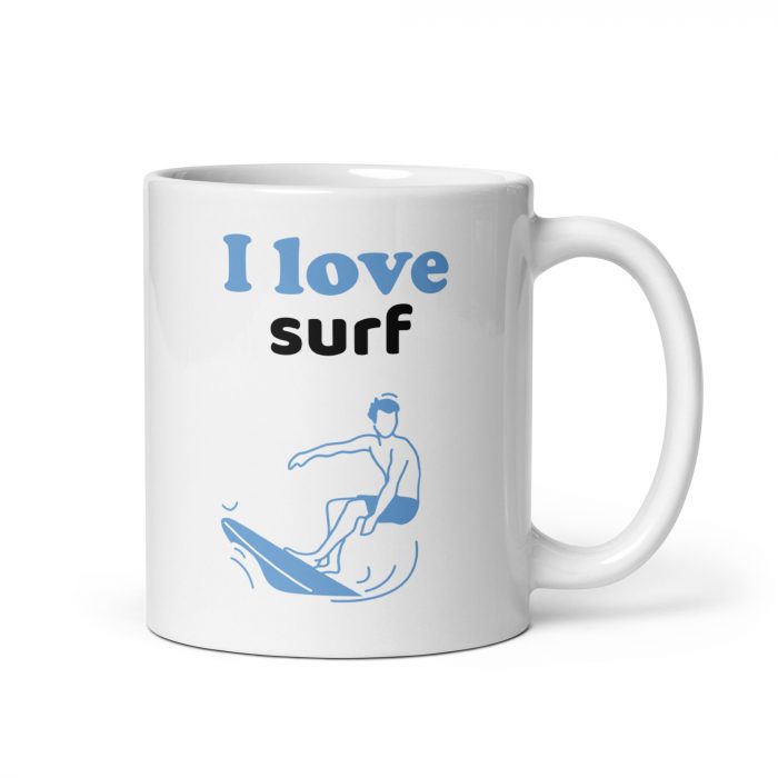 Taza I love surf, regalo especial para amantes de las olas