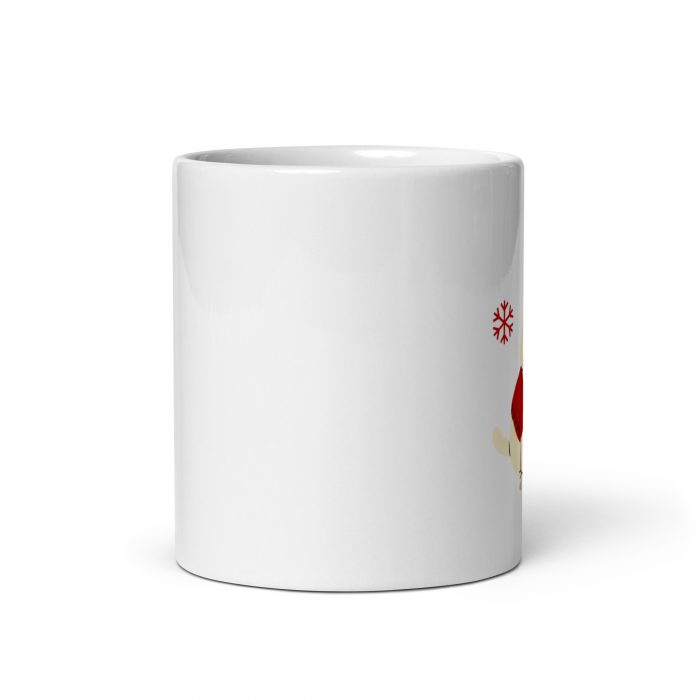 Taza de Navidad con Diseño de Perro y Gorro de Papá Noel - Imagen 3