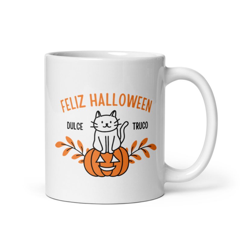 Taza con el mensaje feliz Halloween, regalo especial