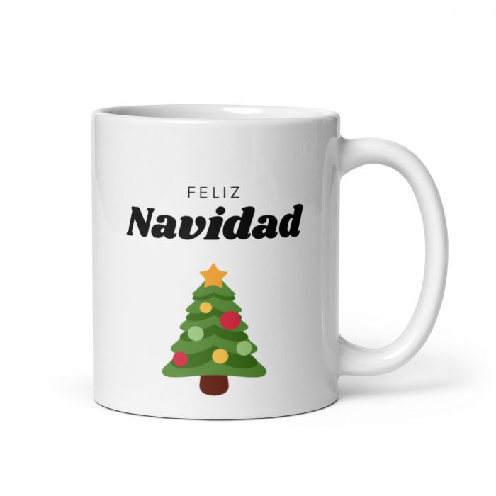 Taza con el mensaje feliz navidad, un regalo navideño