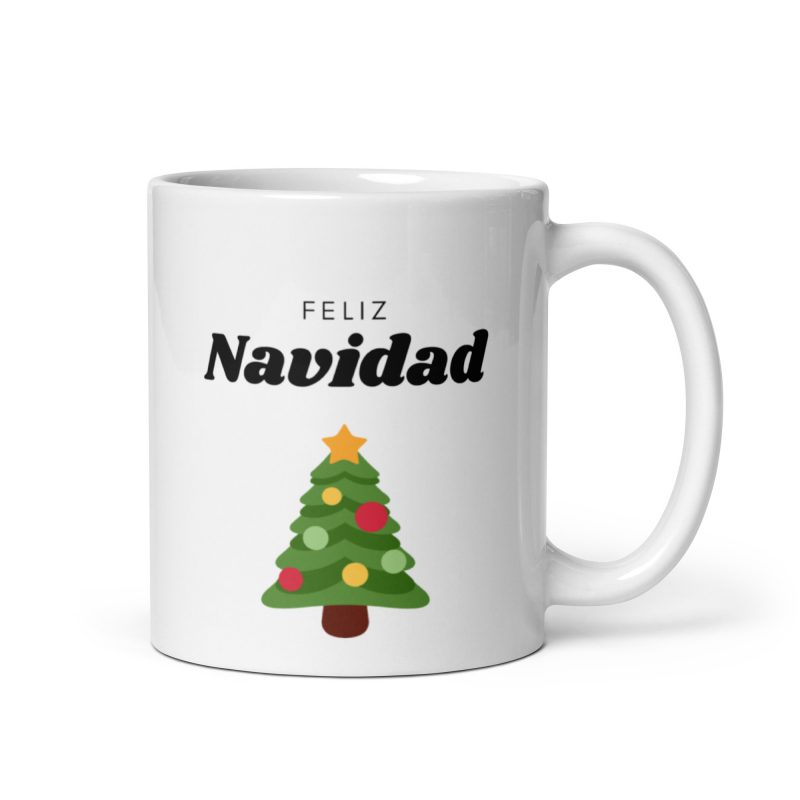 Taza con el mensaje feliz navidad, un regalo navideño