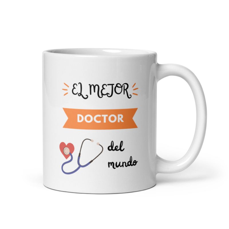 Taza de regalo con el mensaje el mejor doctor del mundo