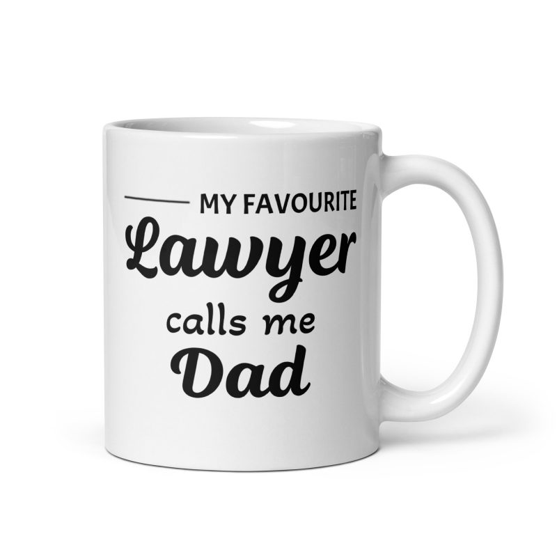 Taza de regalo para papá de hijo abogado