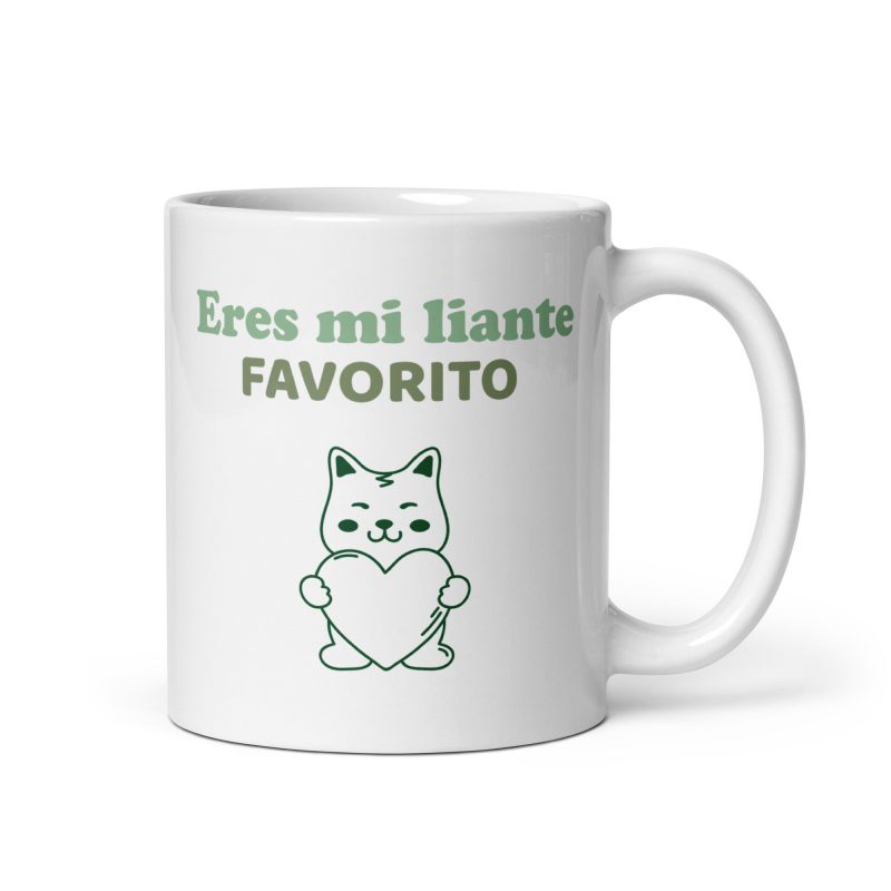 Taza eres mi liante favorito con una ilustración de un bonito gato - regalo ideal para amantes de los gatos