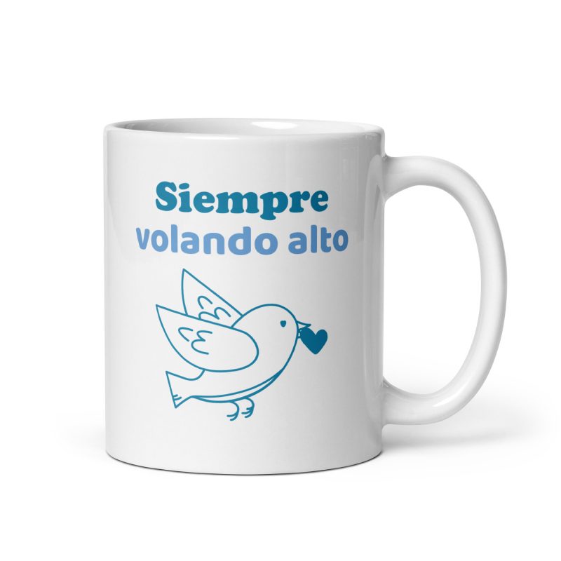 Taza bonita siempre volando alto, regalo original y bonito