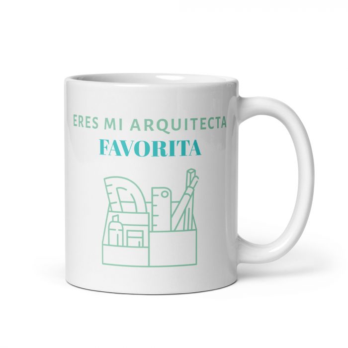 Taza de regalo para arquitectas con el mensaje eres mi arquitecta favorita