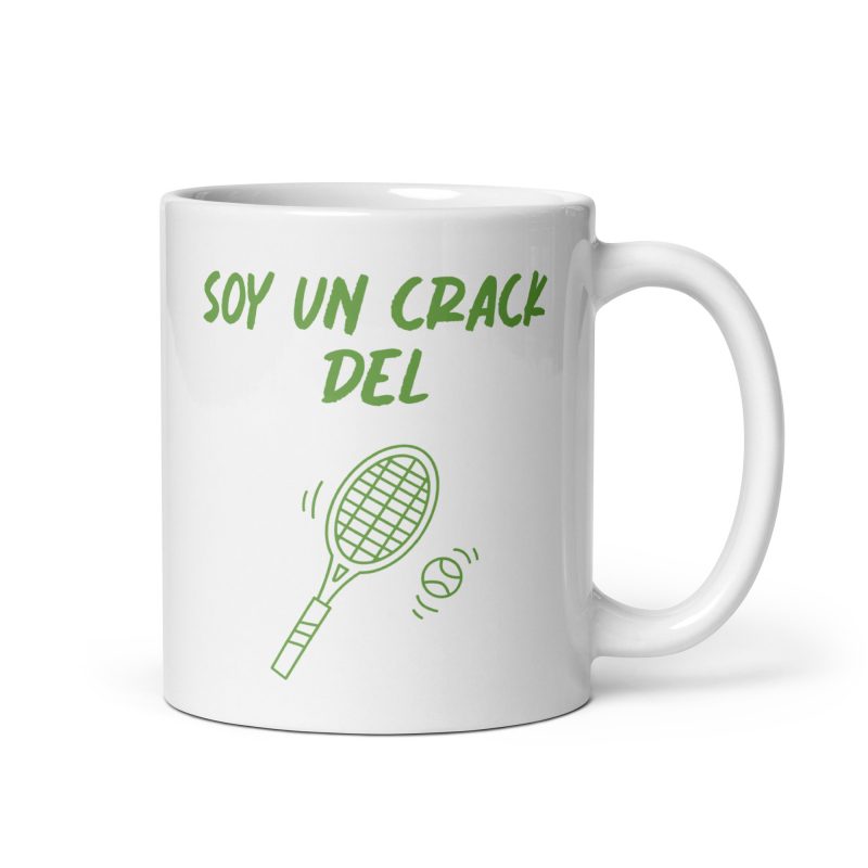 Taza con el mensaje soy un crack del tenis, regalo para tenistas