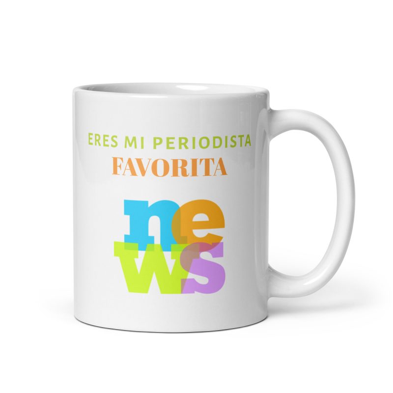 Taza con el mensaje eres mi periodista favorita, regalo original para periodistas