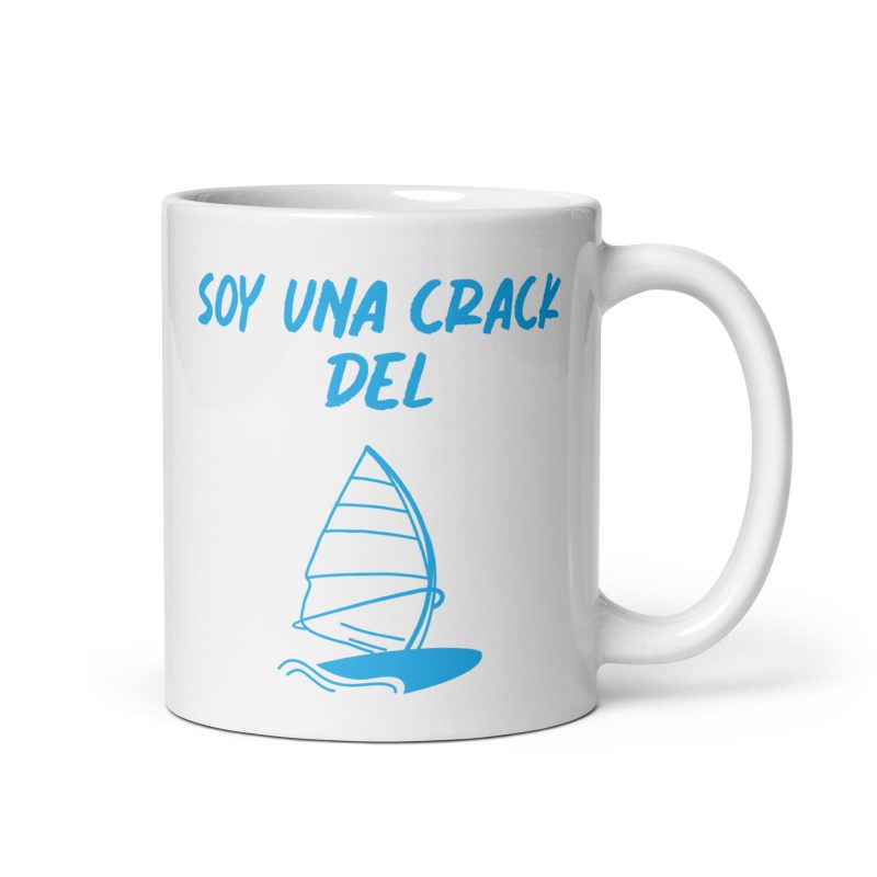Taza de regalo con el mensaje soy una crack del windsurf