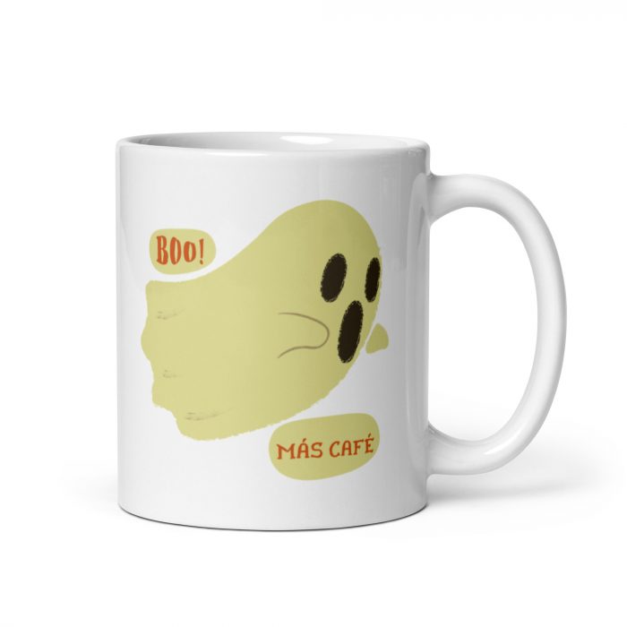 Taza de Halloween con la ilustración de un fantasma