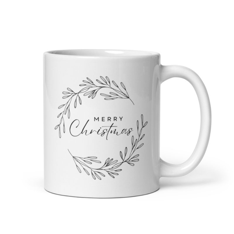 Taza de regalo con el mensaje merry christmas