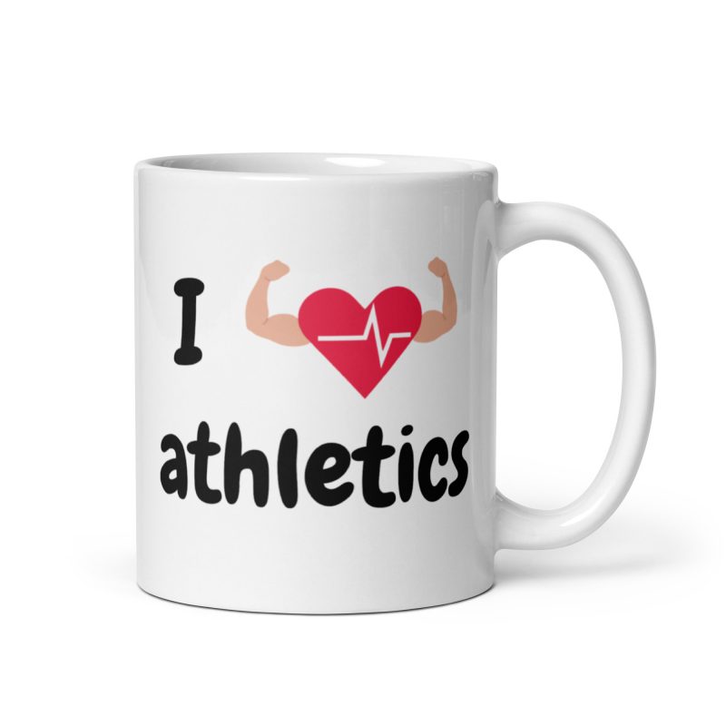 Taza I love athletics, un regalo para atletas