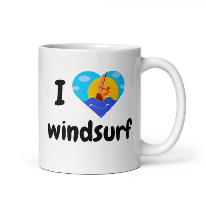 Regalo para fans del windsurf, taza I love windsurf