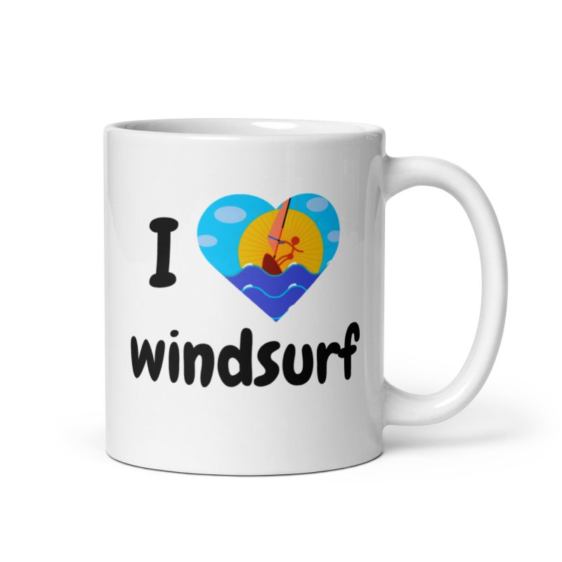 Regalo para fans del windsurf, taza I love windsurf