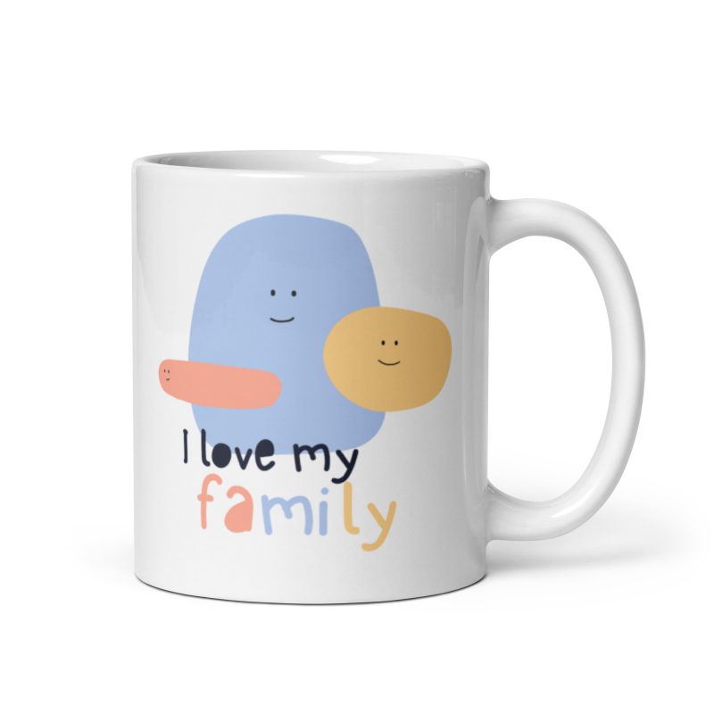 Taza I love my family, un regalo original especial para recordarle a tu familia lo mucho que la quieres