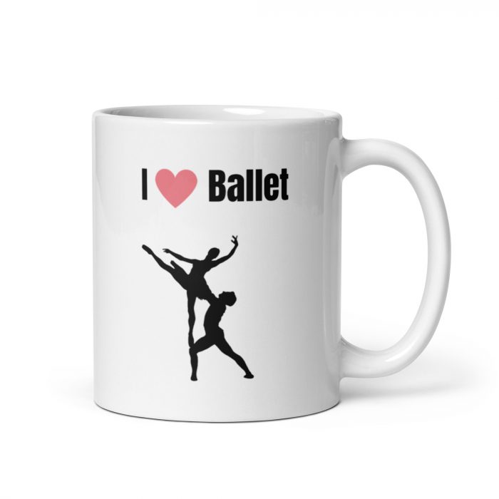 Taza de baile I love ballet, regalo especial para amantes de esta disciplina