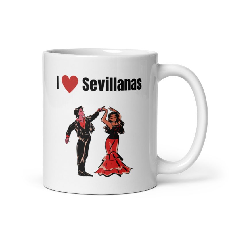 Taza de regalo I love sevillanas