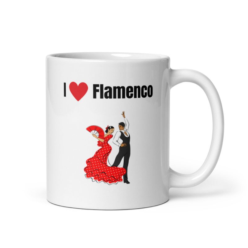 Taza I love flamenco, regalo original para amantes de esta disciplina