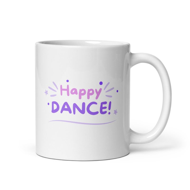 Taza regalo con el mensaje Happy Dance, ideal para bailarines