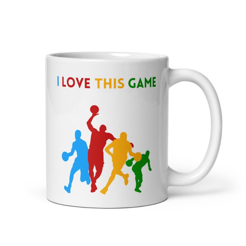 Taza Baloncesto "I Love This Game" | Regalo Colorido para Amantes del Basket