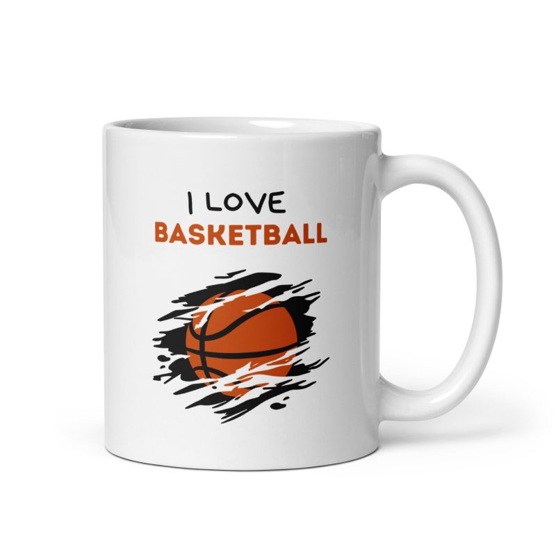Taza de baloncesto I love basketball - regalo original