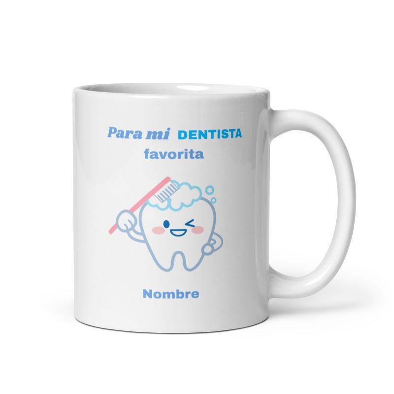 Taza para mi dentista favorita, ideal para regalos y personalizable con nombre