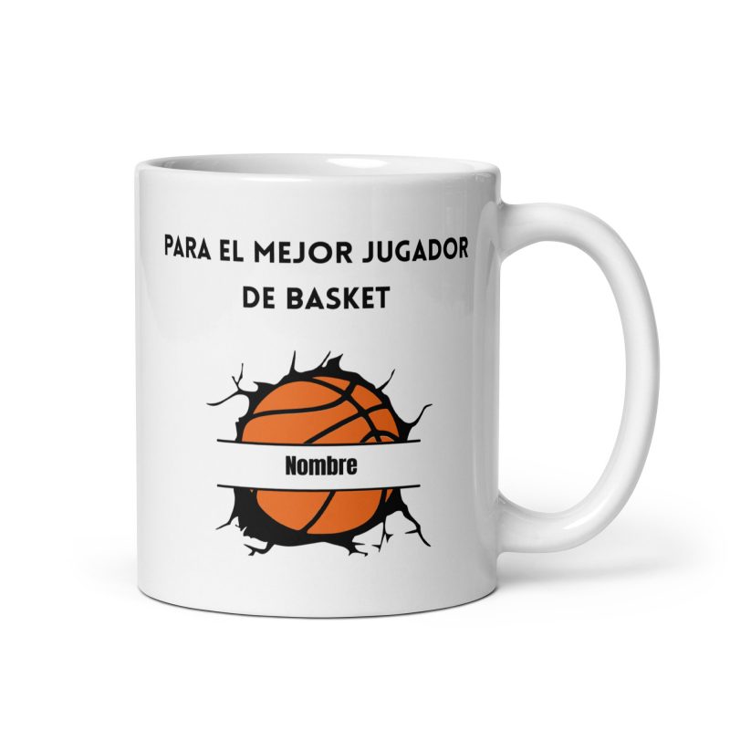 Taza "El Mejor Jugador de Baloncesto" | Regalo Personalizado con Nombre