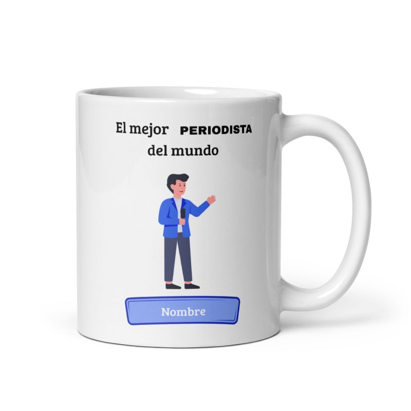Taza "El Mejor Periodista del Mundo" | Personalizable con Nombre | Regalo Original