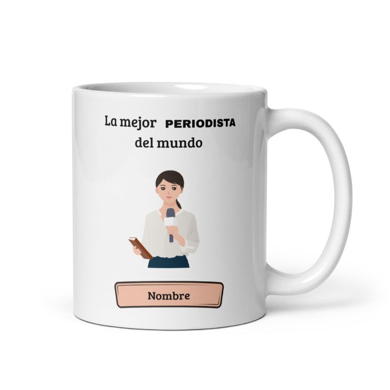 Taza la mejor periodista del mundo, ideal para regalos