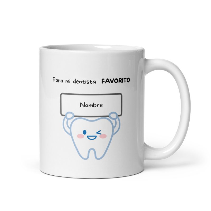 Taza personalizada para dentista con nombre