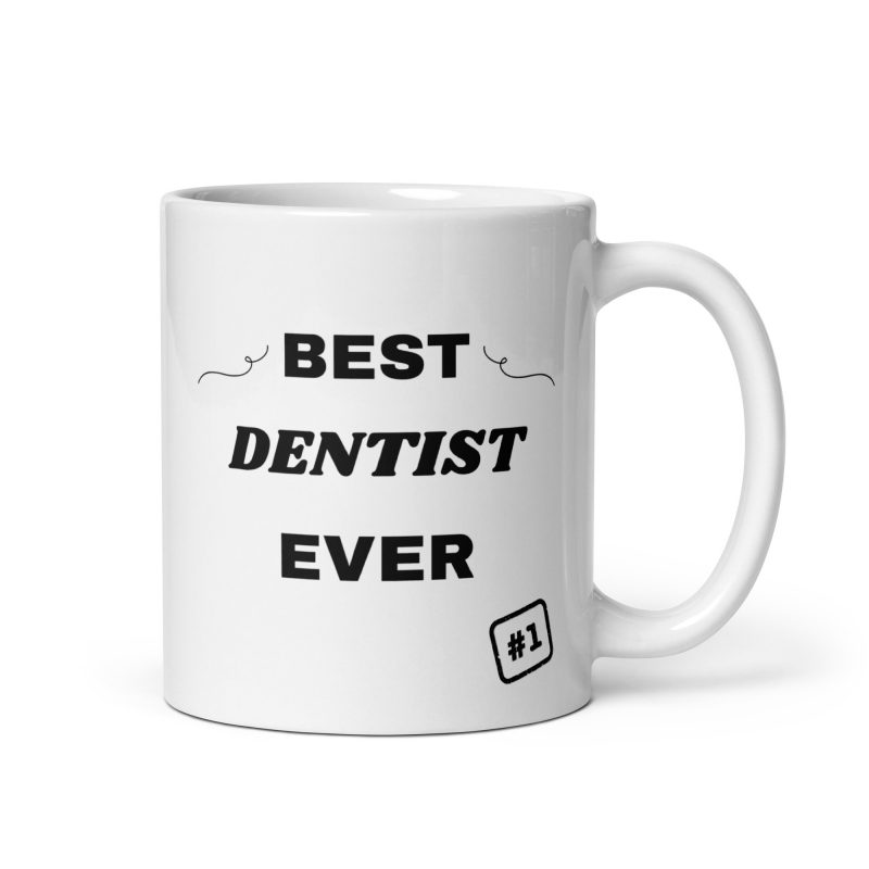 Taza best dentist ever, regalo para dentistas