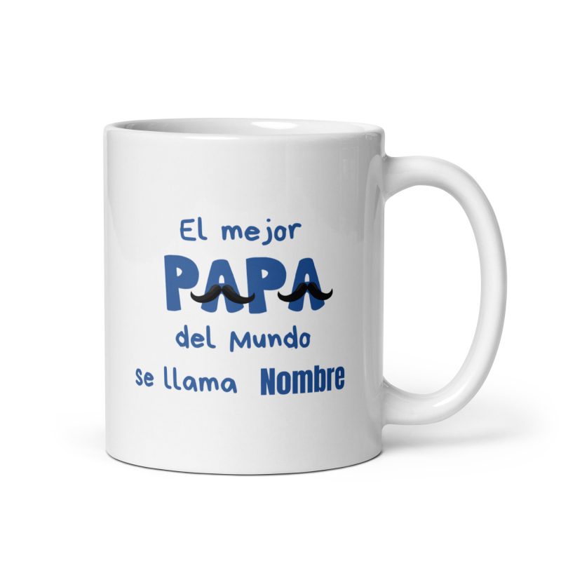 taza el mejor papá del mundo se llama y personalizable con el nombre