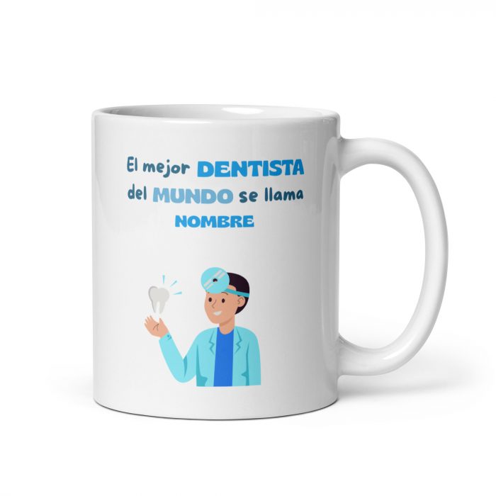 Taza Personalizada 'El Mejor Dentista del Mundo' con Nombre | Regalo Original