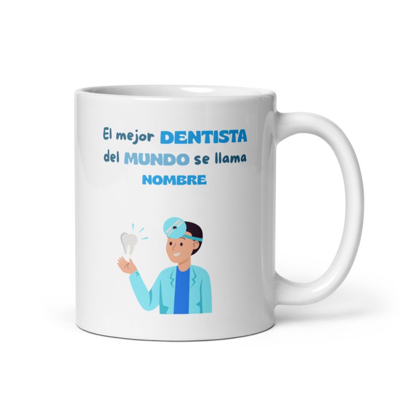 Taza Personalizada 'El Mejor Dentista del Mundo' con Nombre | Regalo Original